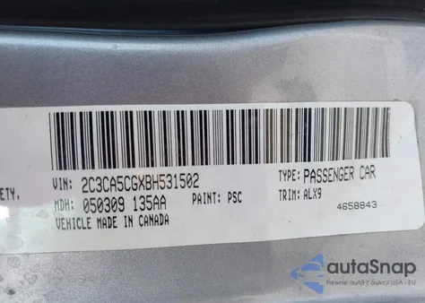 2011 Chrysler 300 Limited z USA, uszkodzony, nr VIN 2C3CA5CGXBH531502